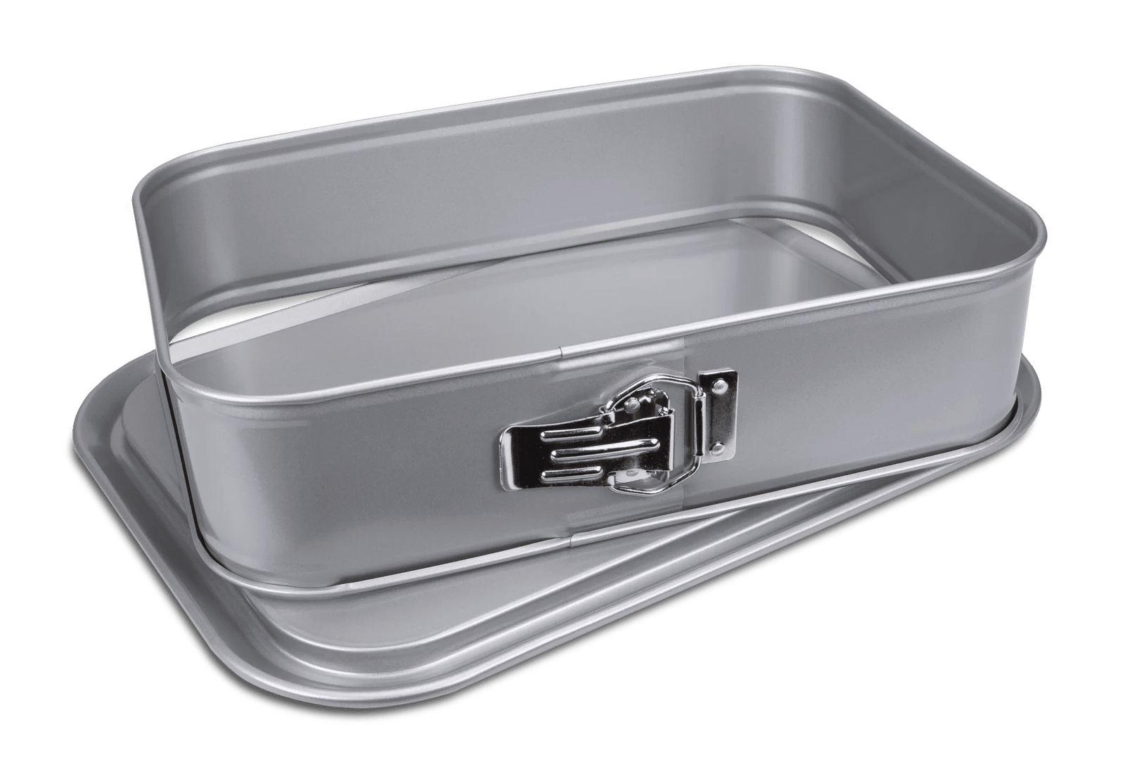 STA-661417 - Städter, Springform rechteckig, "We Love Baking", Metall Silber, 33x23cm/H7cm, 4700ml