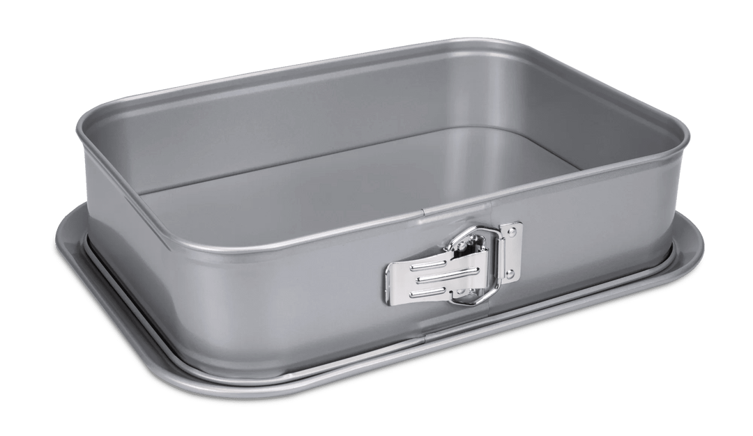 STA-661417 - Städter, Springform rechteckig, "We Love Baking", Metall Silber, 33x23cm/H7cm, 4700ml