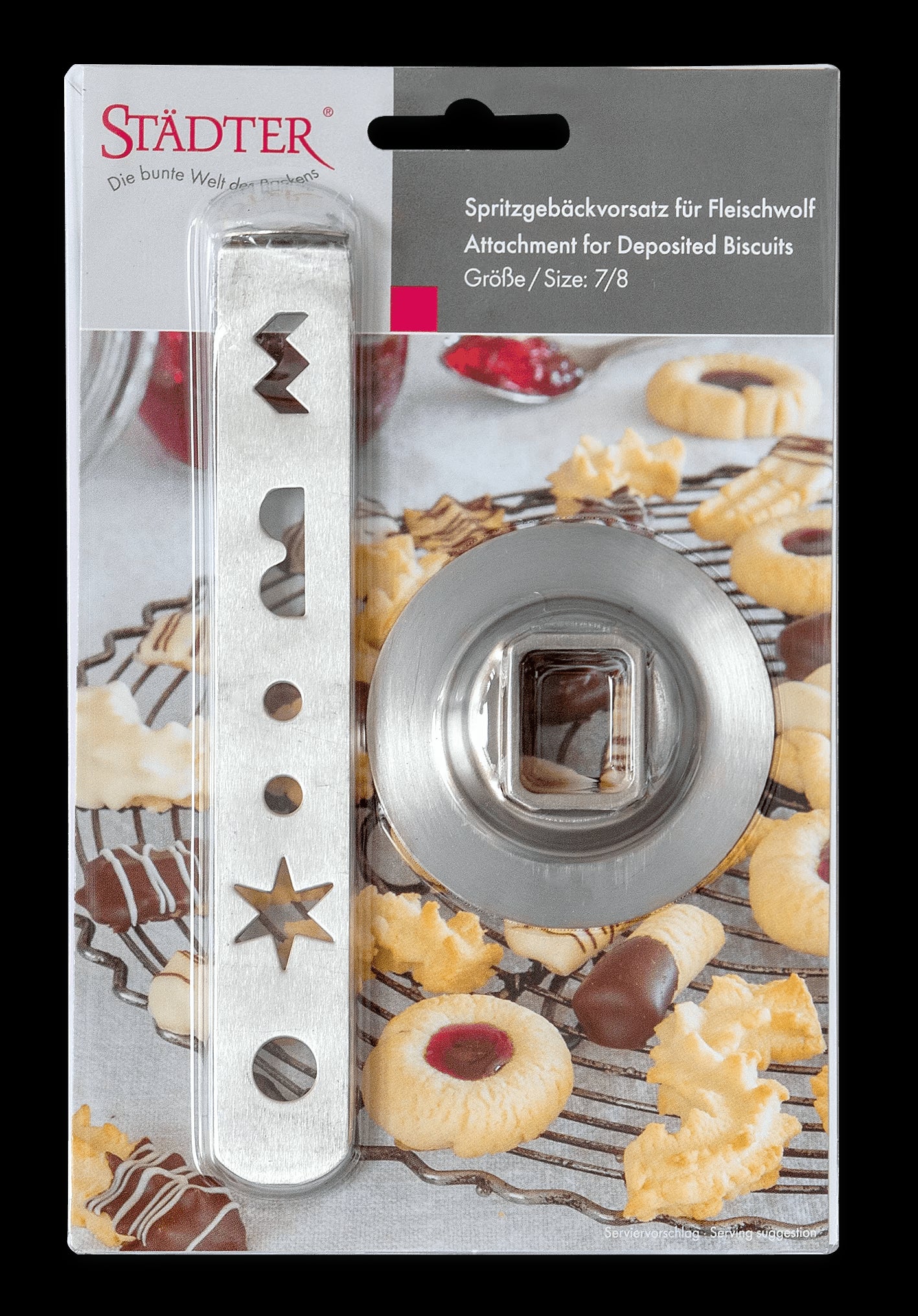  - Städter 'Spritzgebäckvorsatz für Fleischwolf Größe 7/8