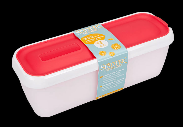 STA - 850026 - Städter, Städter, Eisbehälter rot "fresch & cool" für Speiseeis doppelwandig, 1300ml