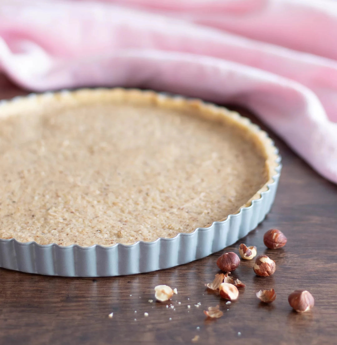 STA-666108 - Städter, Molde desmontable con fondo elevable "We love Baking", D28cm/H2,2cm, metal plateado