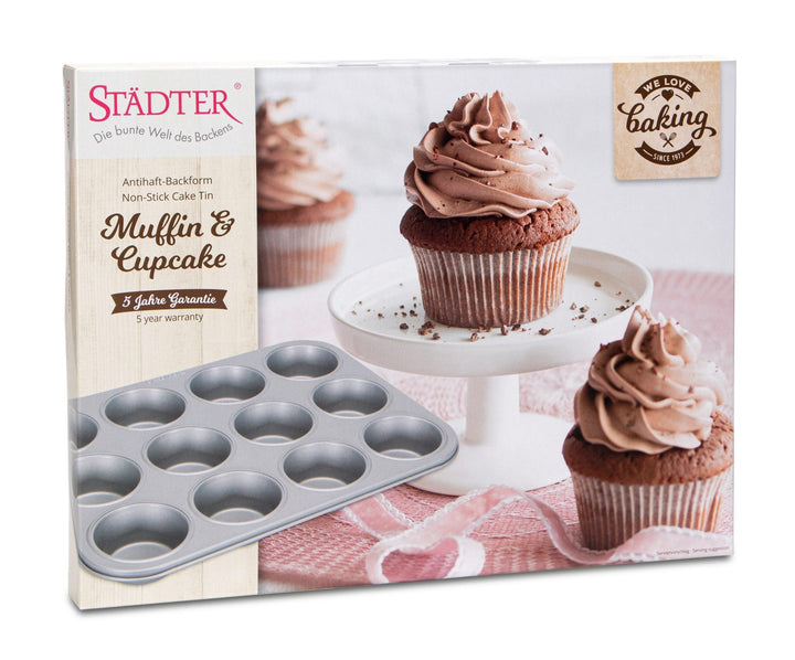 Städter 'WE - LOVE - BAKING - Muffin / Cupcake 35 x 27 cm Silber' - ST - 661011