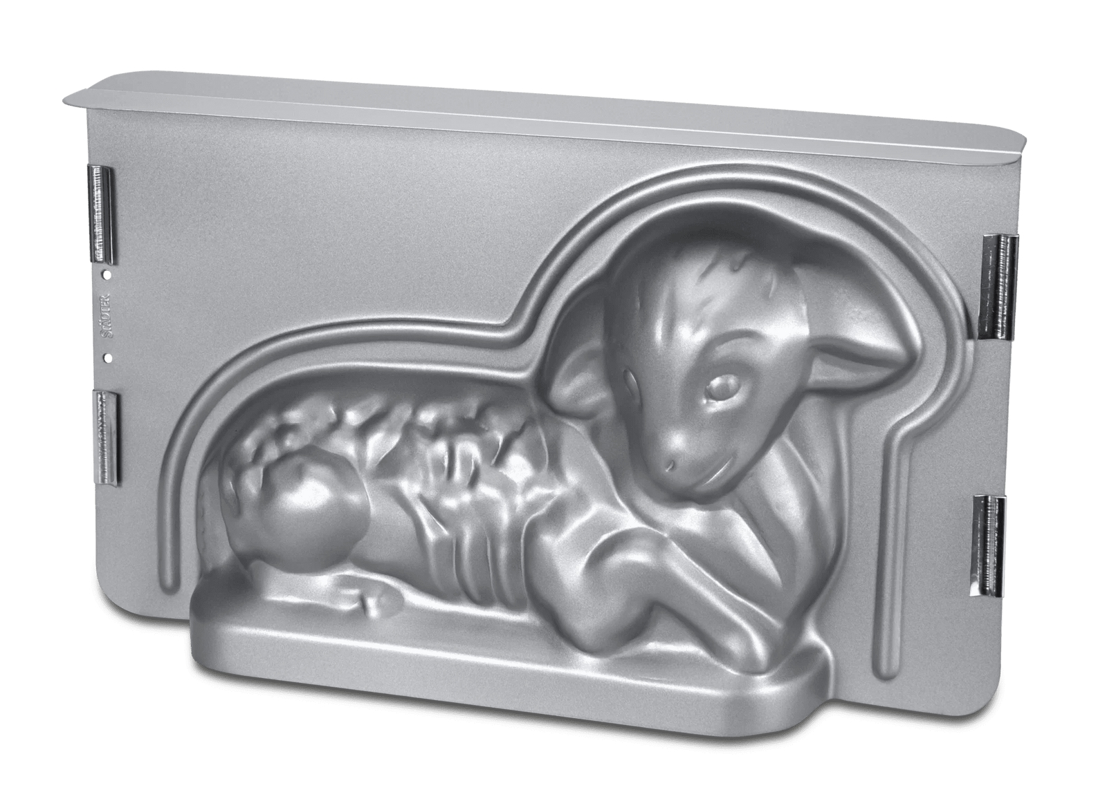 STA-661769 - Städter 'we love baking Osterlamm 3D - Backform Metall Silber, 2300ml'