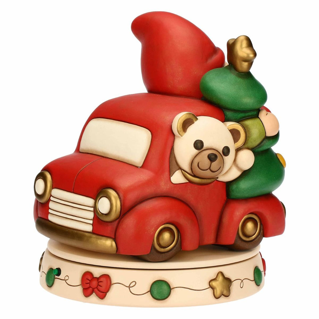 Thun 'Glockenspiel Zwerg Oliver und Teddy mit Minivan, Keramik,, maxi' - S3424A82