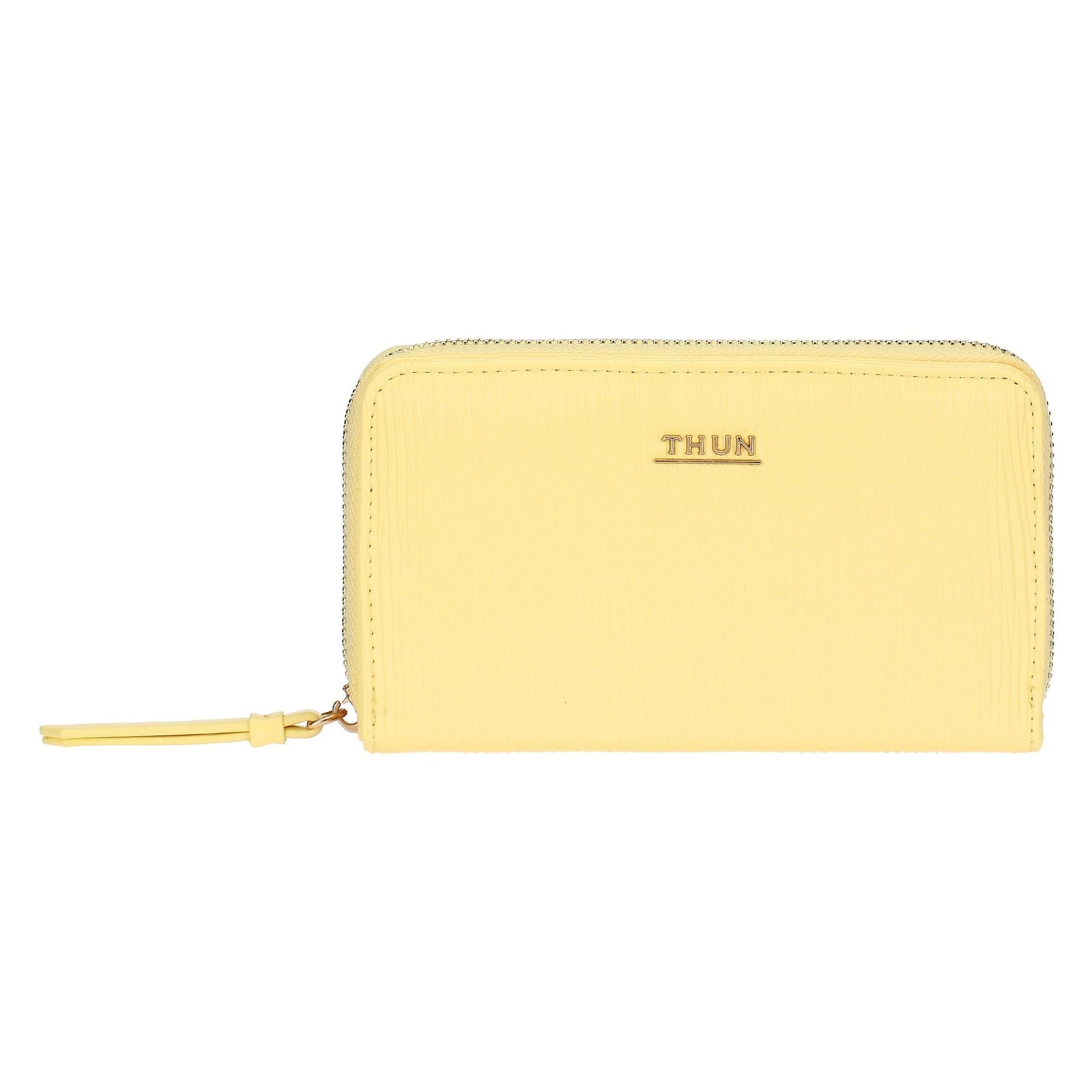 T10437340P00 - THUN Mittelgroße Geldbörse aus Öko - Leder, gelb, 2025