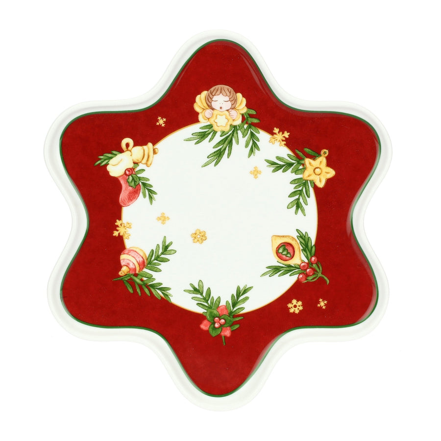 Thun 'Sternförmiger Teller aus Porzellan Sorprese di Natale'-P5088P00