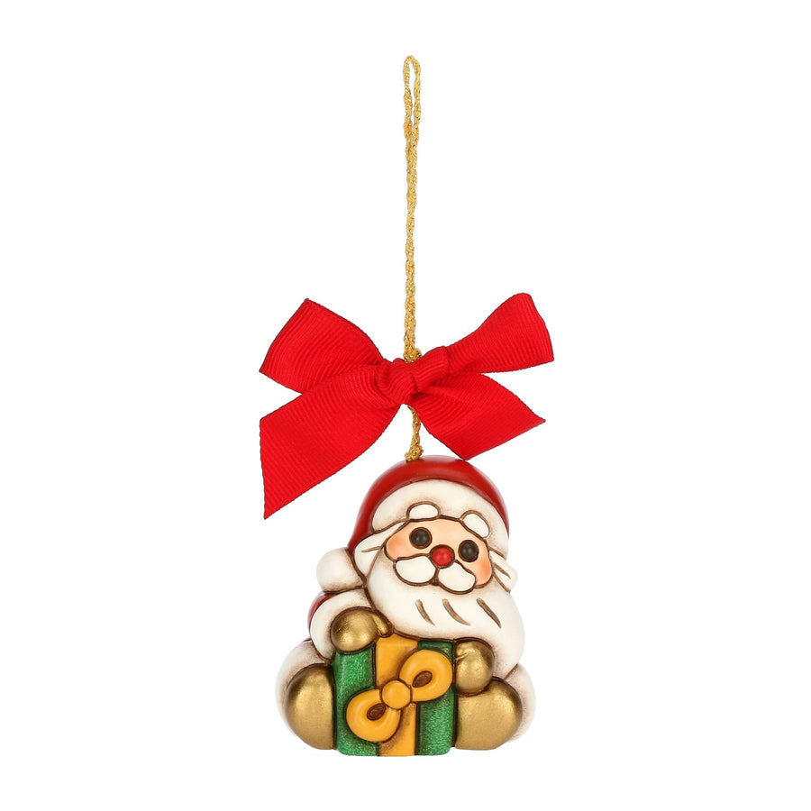 Thun 'Weihnachtsschmuck Weihnachtsmann mit Geschenk, Keramik,, klein'-S3418A82