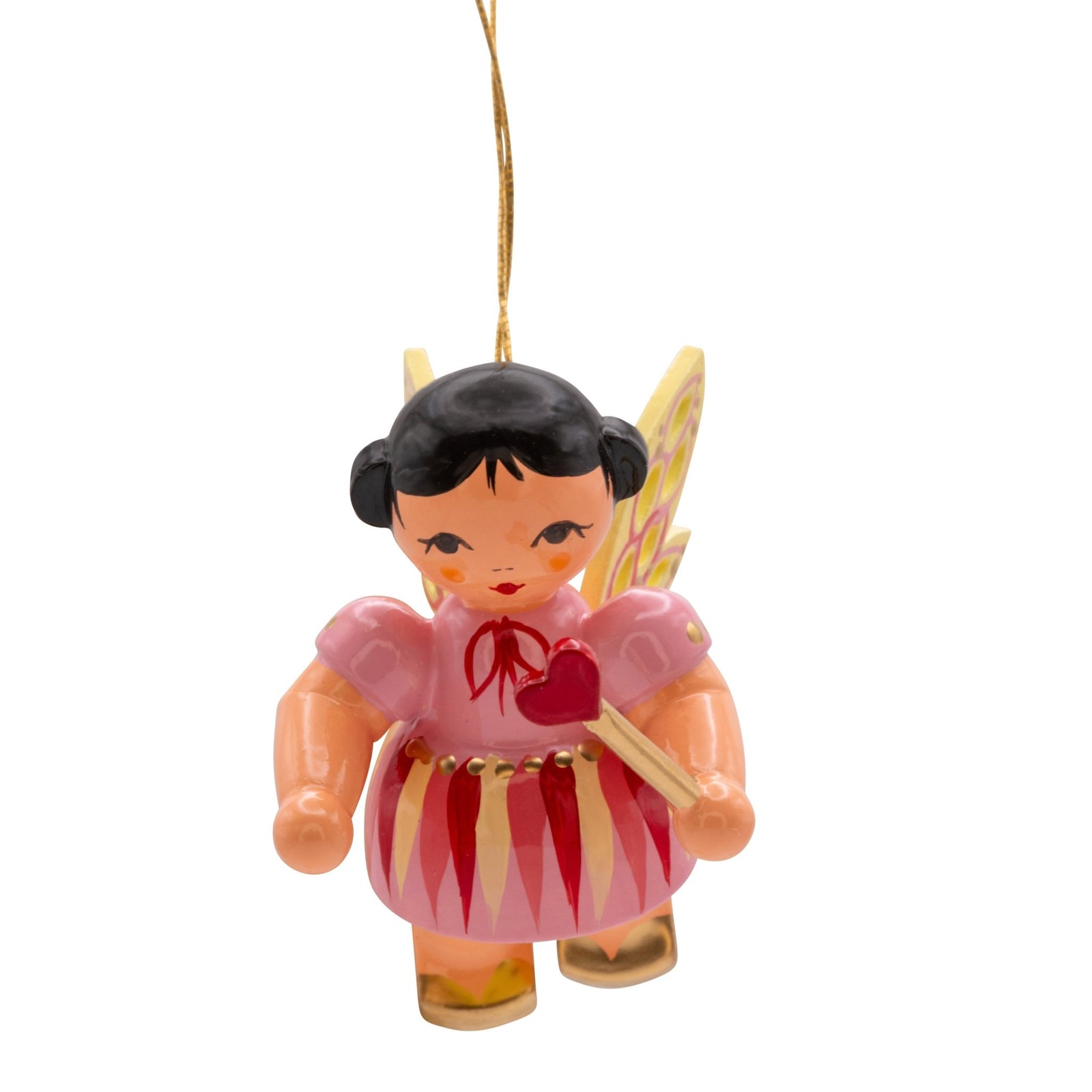 UHL - 199/939/41 - Uhlig Holzkunst - Fee Rubinia Herzenszauber mit Herz - Zauberstab, Ornament 5,5cm - 2025