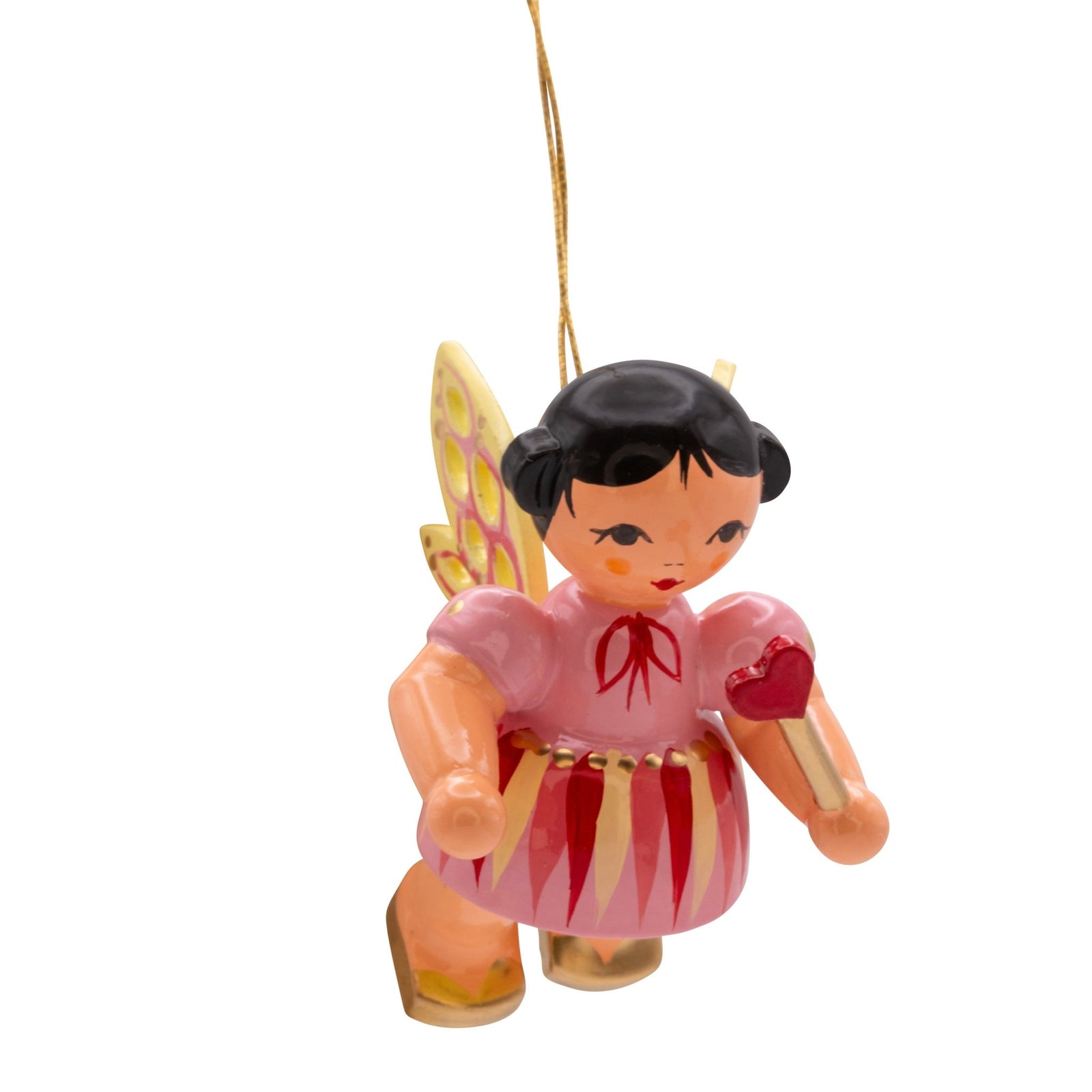 UHL - 199/939/41 - Uhlig Holzkunst - Fee Rubinia Herzenszauber mit Herz - Zauberstab, Ornament 5,5cm - 2025