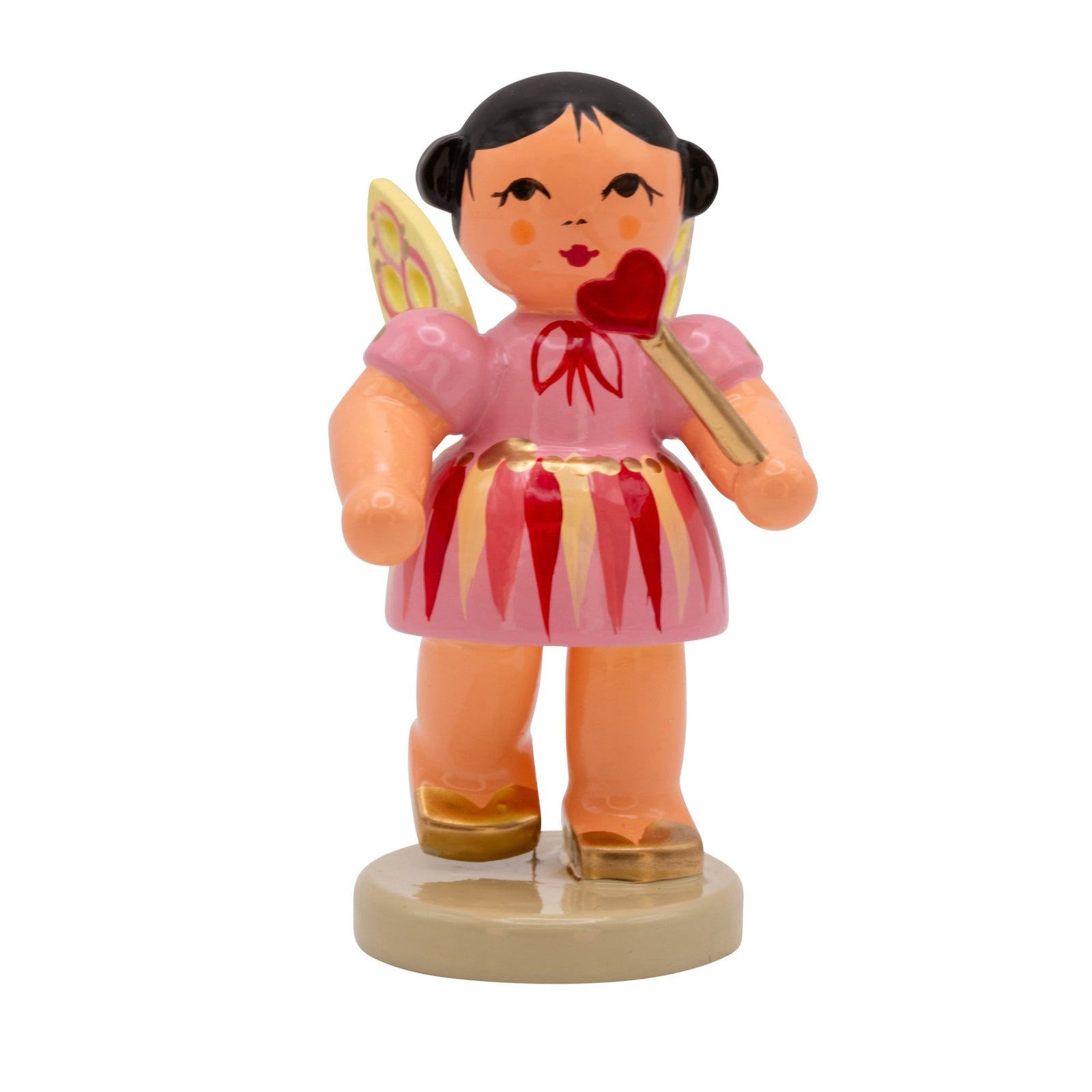 UHL - 232/139/41 - Uhlig Holzkunst - Fee Rubinia Herzenszauber mit Herz - Zauberstab, stehend 5,7cm - 2025