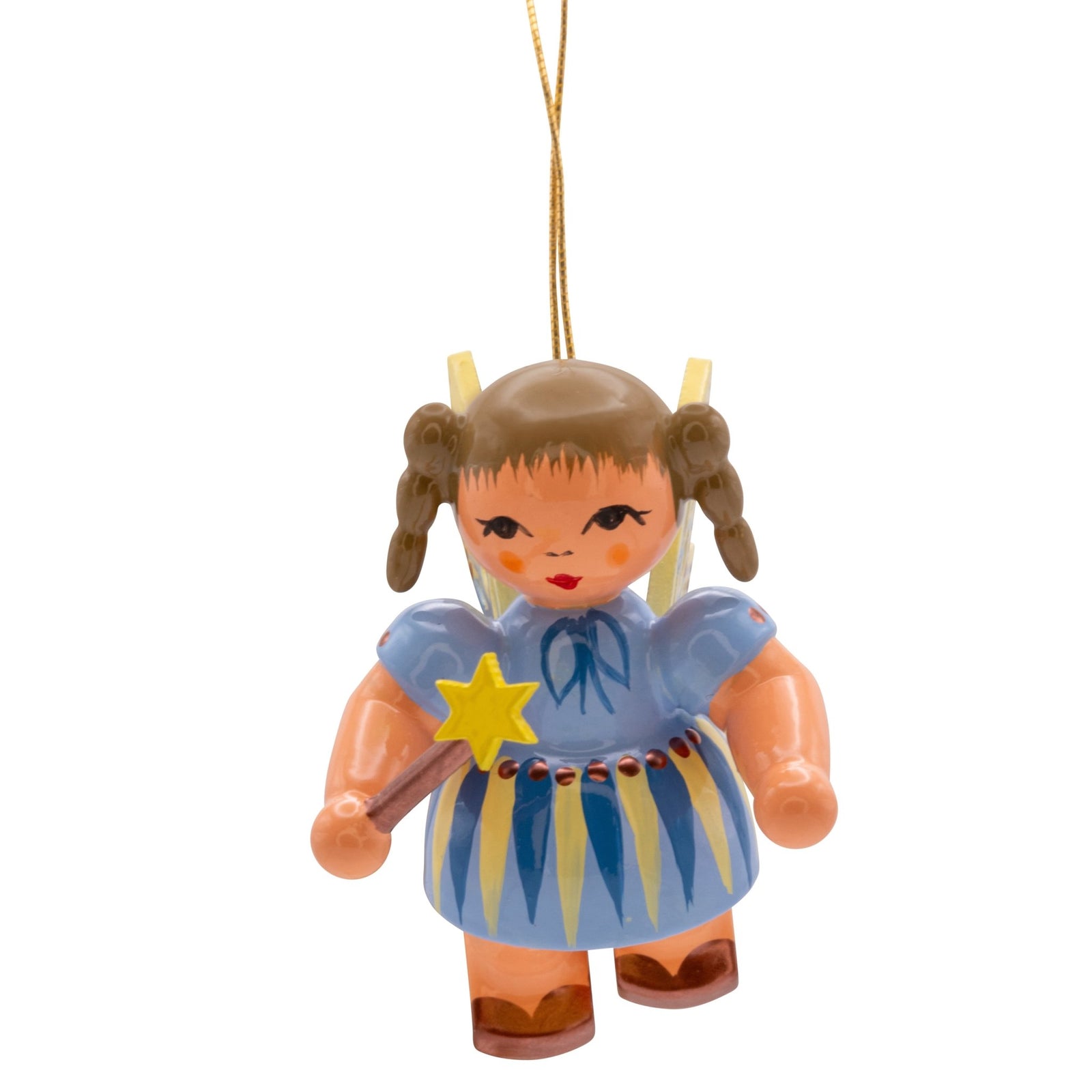 UHL - 199/939/42 - Uhlig Holzkunst - Fee Saphira Sternenglanz mit Stern - Zauberstab, Ornament 5,5cm - 2025