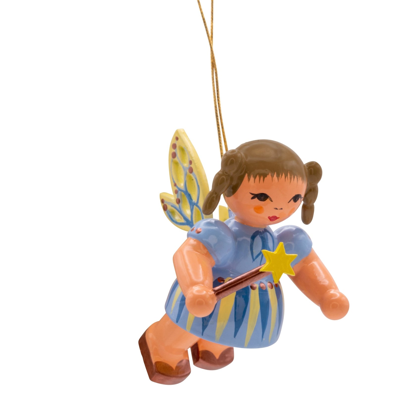 UHL - 199/939/42 - Uhlig Holzkunst - Fee Saphira Sternenglanz mit Stern - Zauberstab, Ornament 5,5cm - 2025