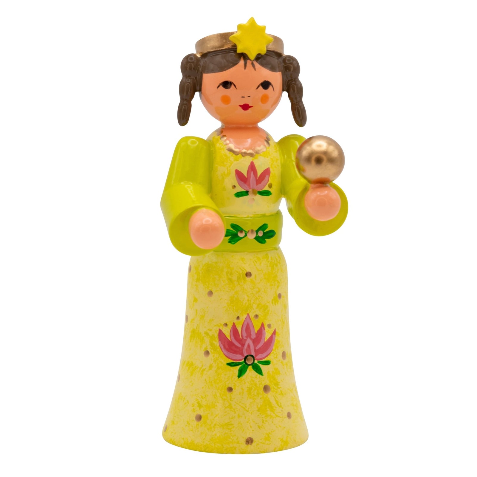 UHL - 232/139/05 - Uhlig Holzkunst - Prinzessin mit goldener Kugel "Froschkönig" 6,2 cm - 2025