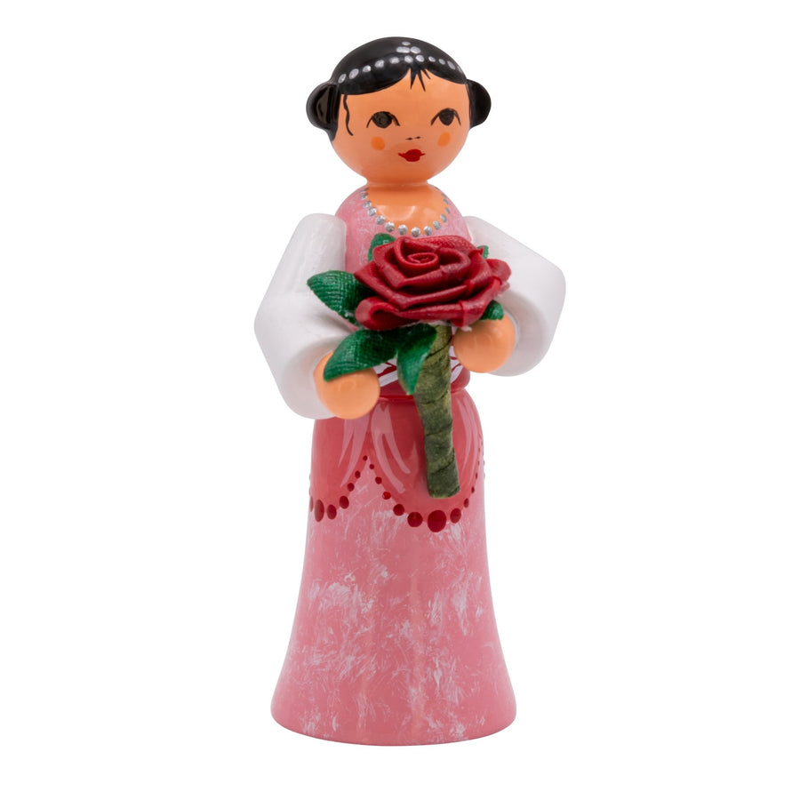 Uhlig Holzkunst - Prinzessin mit Rose "Dornröschen" 6,2cm - 2025 UHL - 232/139/06