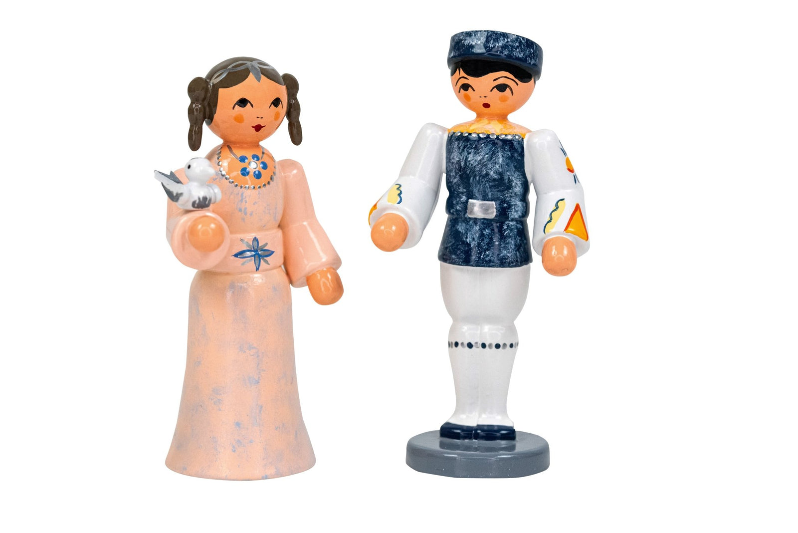 UHL - 232/139/02 - Uhlig Holzkunst - Prinzessin mit Taube "Aschenbrödel" - 7cm