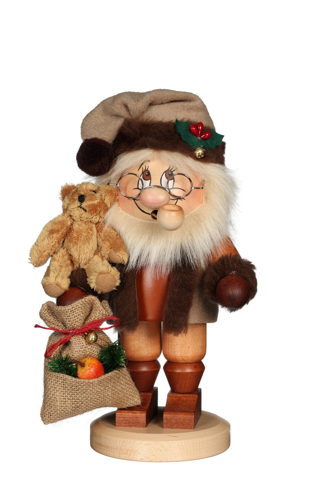 ULB - 010721 - Ulbricht Räuchermann 'Wichtel Weihnachtsmann mit Teddy - 28cm' 2006