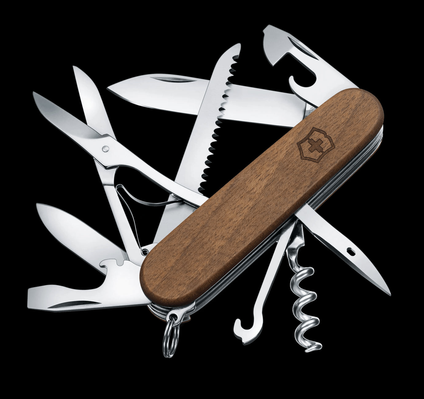 VX1.3711.63 - Victorinox Huntsman Wood, 91 mm, Taschenmesser braun mit 13 Funktionen