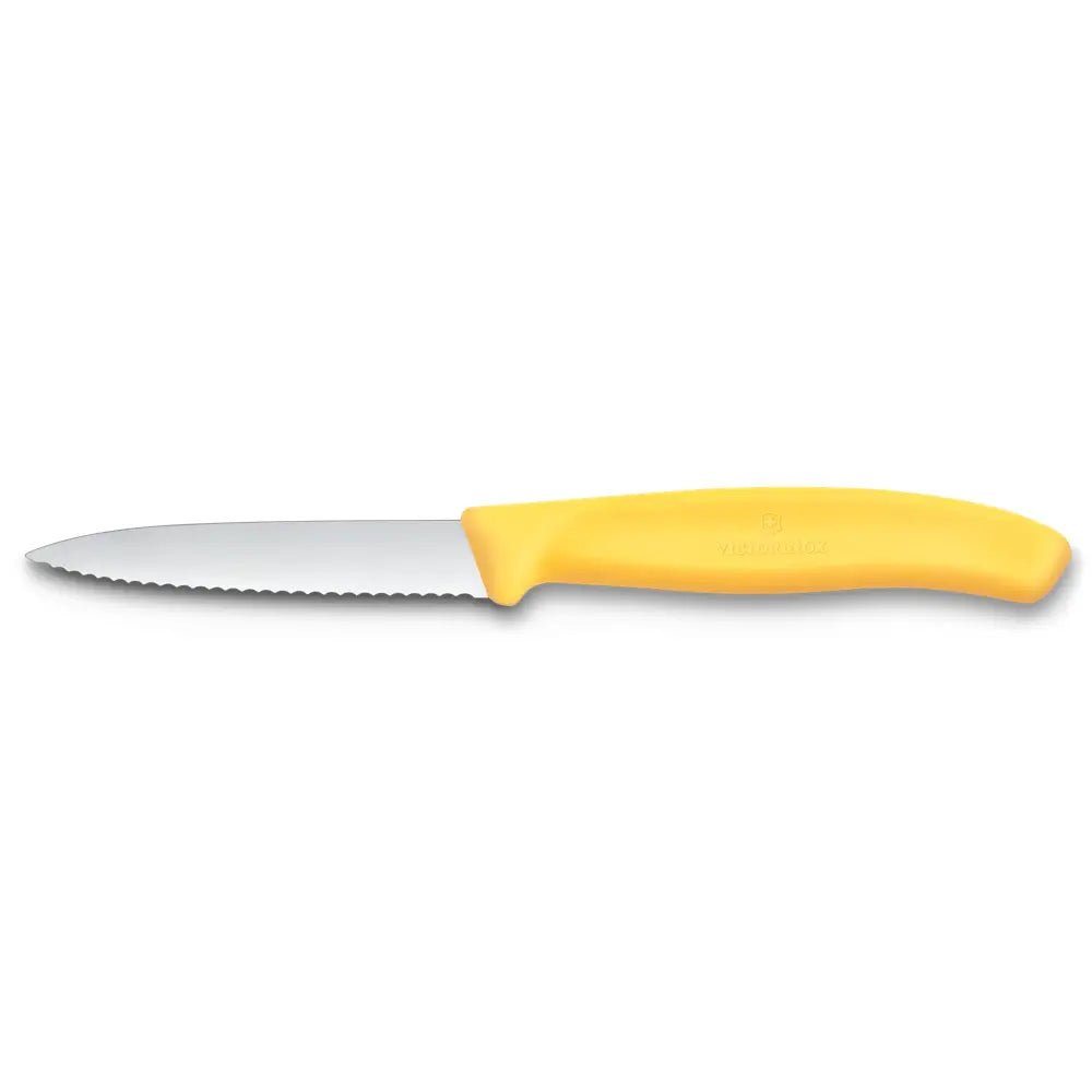 VX6.7638.C1 - Victorinox, Swiss Classic, Gemüsemesser, 8cm, Wellen, Mittelspitz, gelb