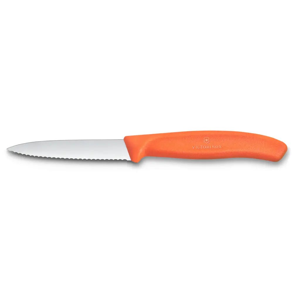 VX6.7639.C1 - Victorinox, Swiss Classic, Gemüsemesser, 8cm, Wellen, Mittelspitz, orange