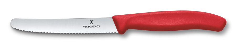 VX6.7831.C1 - Victorinox Swiss Classic, Tomaten & Tafelmesser, 11cm, Wellen, rot