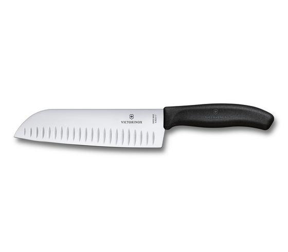 VX6.8523.17B - Victorinox - 'SwissClassic Santokumesser, Kullenschliff, Kunststoff, 17 cm, schwarz, Blister'