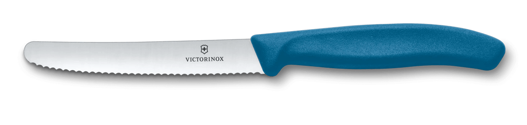VX6.7832.C1 - Victorinox - Coltelli da pomodoro e da tavola, blu, lama smerlata tonda