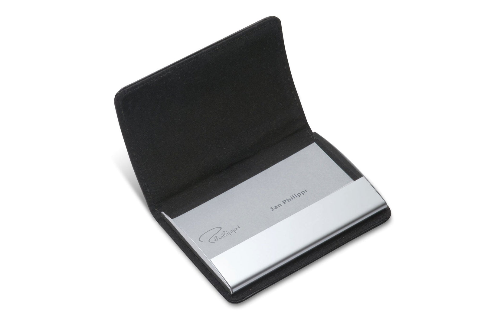 PHI - 180077 - Visitenkartenetui Gianni, Philippi, 7x10x2cm, Leder/Edelstahl
