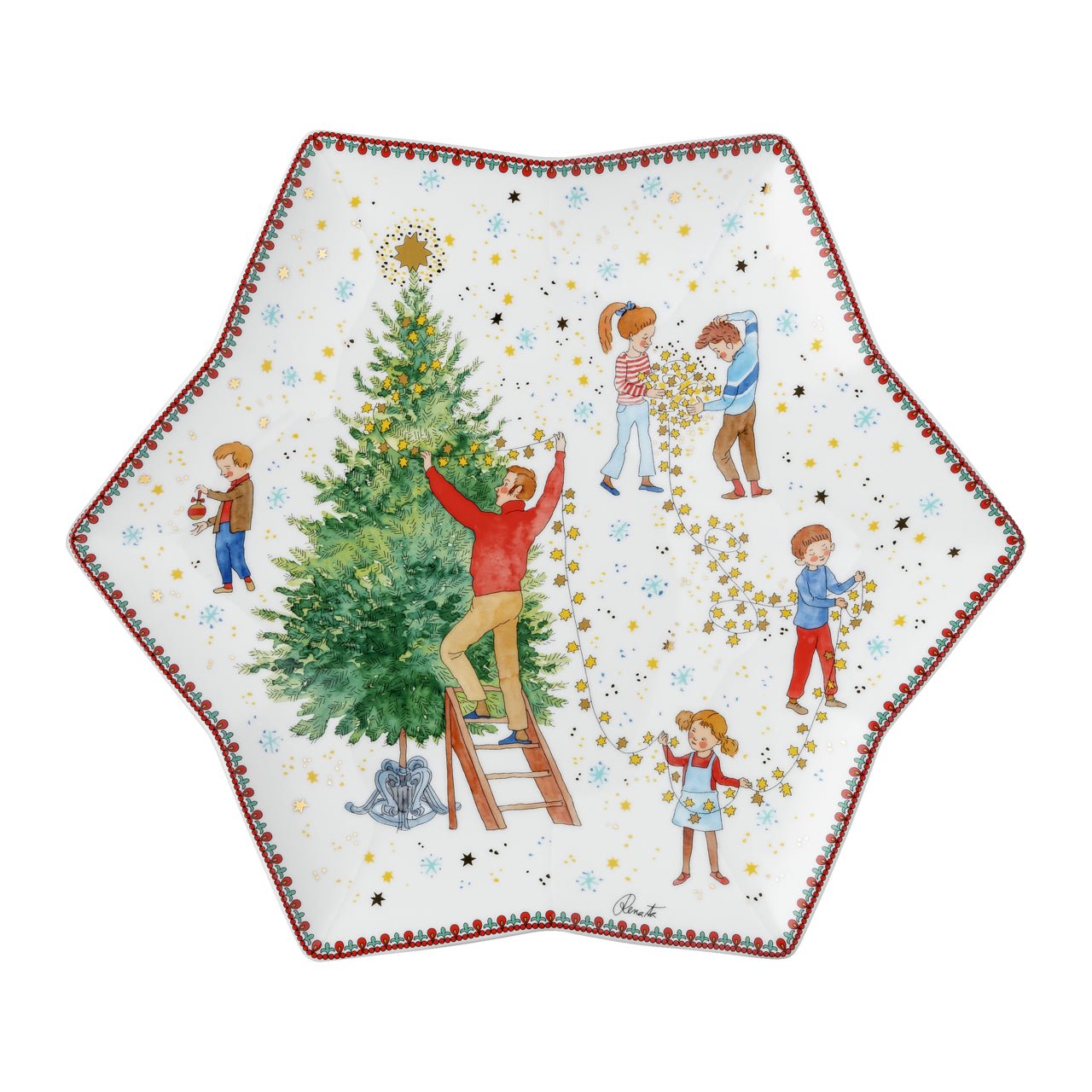 02473 - 727474 - 25384 - Weihnachtsleuchten Sternschale 34 cm, Hutschenreuther 2024