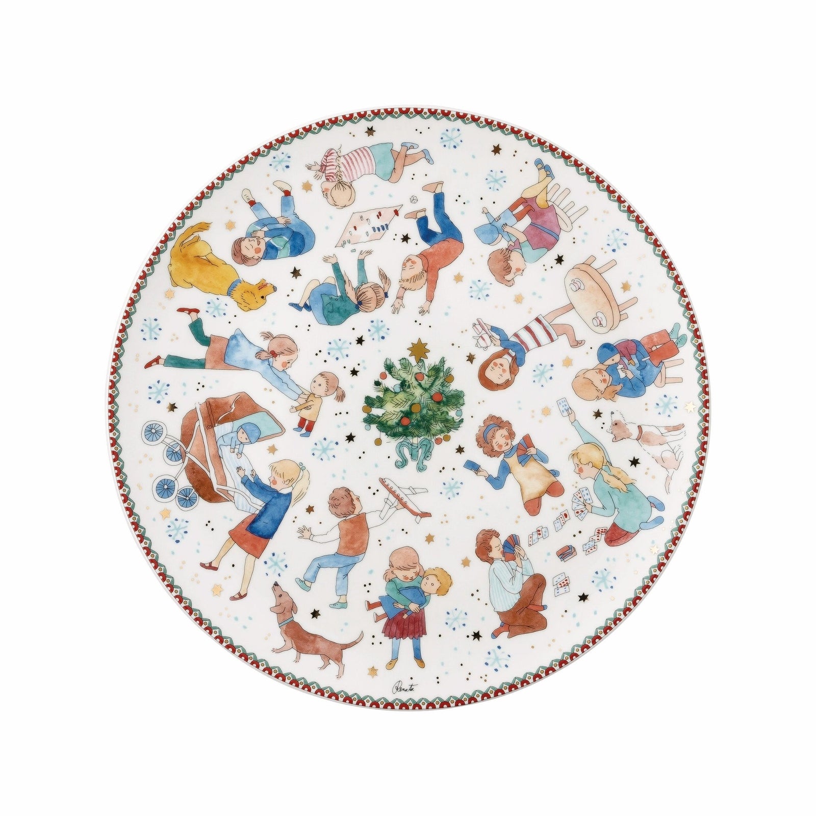 02471 - 727496 - 12784 - Weihnachtsspiele, Plätzchenteller 28cm, Hutschenreuther 2025