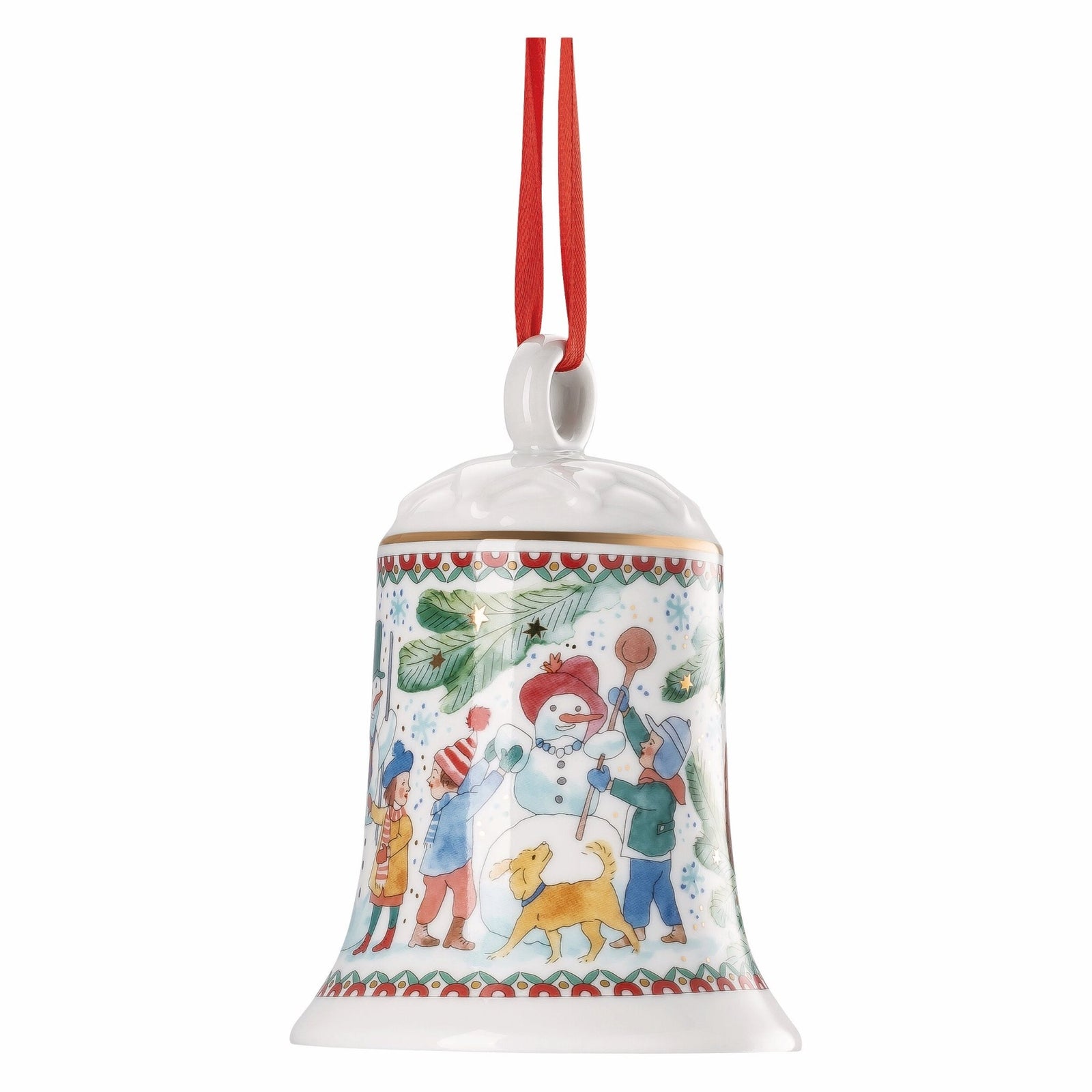02250 - 727496 - 27916 - Weihnachtsspiele, Porzellanglocke 12cm, Hutschenreuther 2025