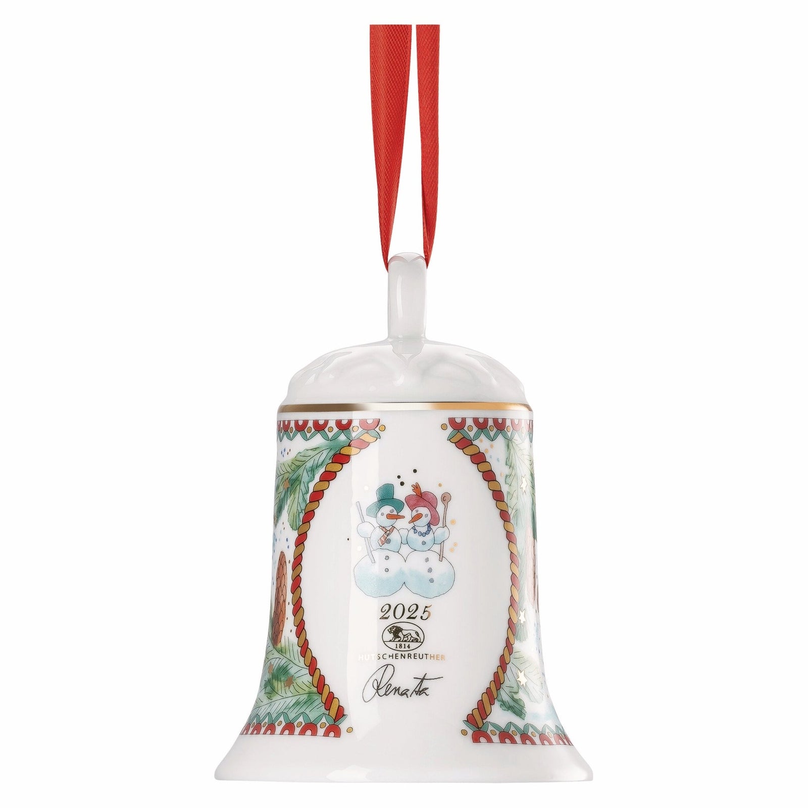 02250 - 727496 - 27916 - Weihnachtsspiele, Porzellanglocke 12cm, Hutschenreuther 2025