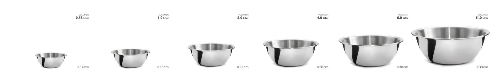 Weis-25222 - WEIS - Schüssel "Classic" aus Edelstahl - Durchmesser 22 cm