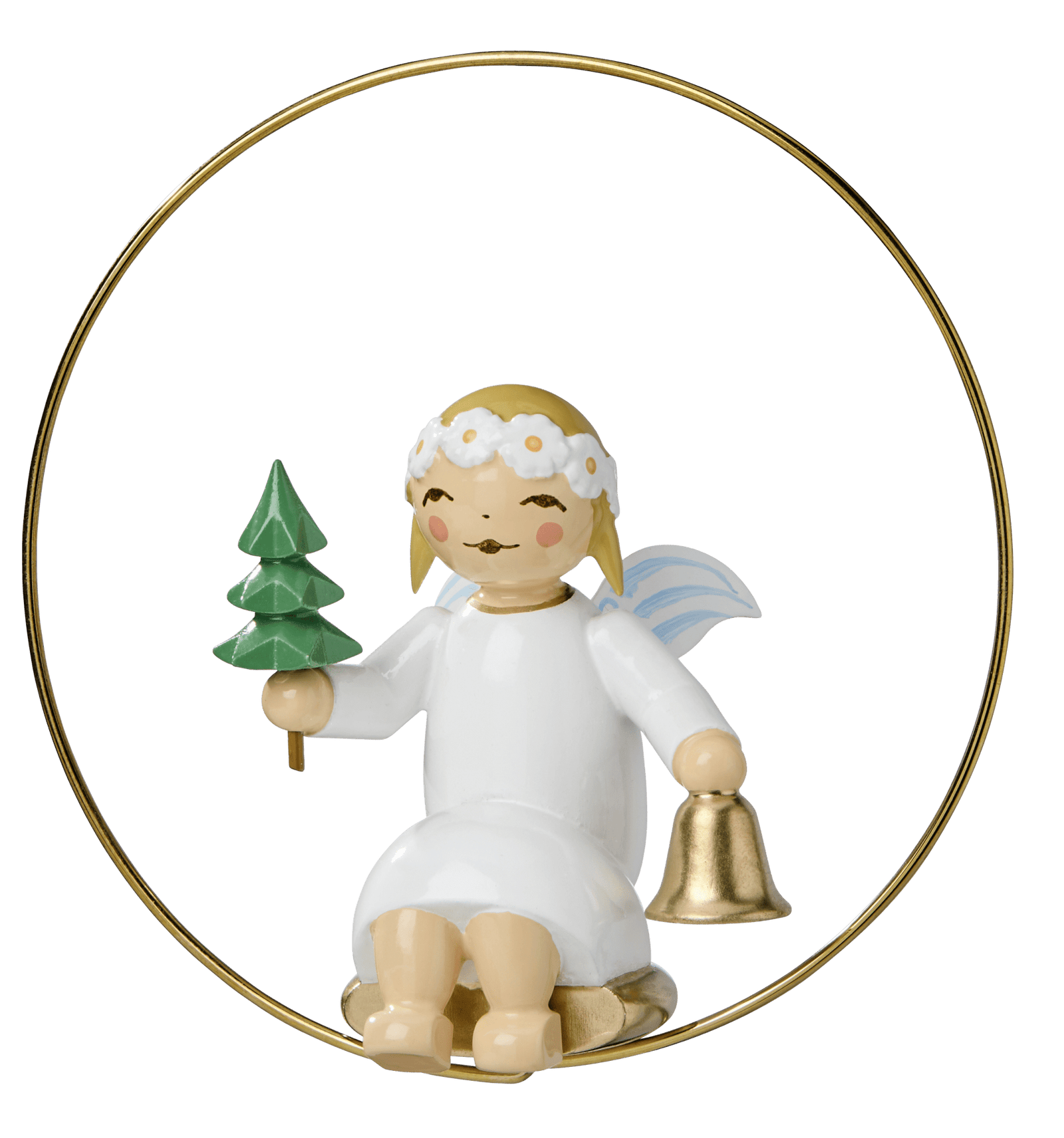 WUK - 5226/6312/1gold - Wendt & Kühn 'Engel im Ring mit Bäumchen und Glocke; Glasglocke, gold' 2025