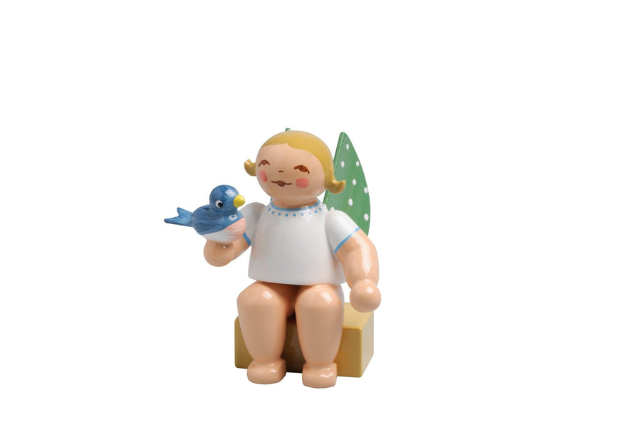 WUK-650/k/V - Wendt & Kühn 'Engel, klein, mit Vogel Höhe 4cm'