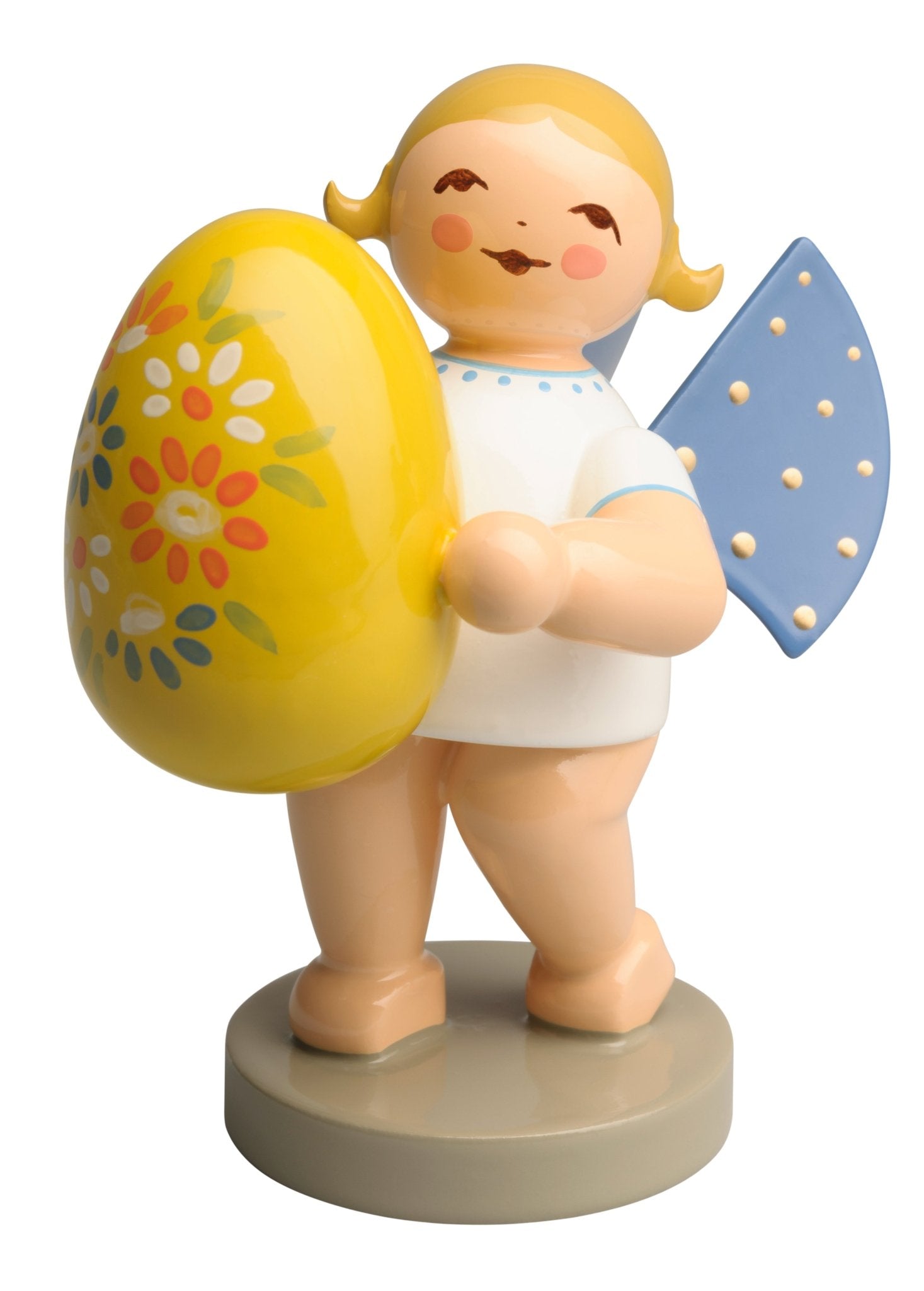 WUK - 651/1 - goldenesHaar - Wendt & Kühn 'Engel mit gelbem Osterei, stehend - 6cm blond' 2025
