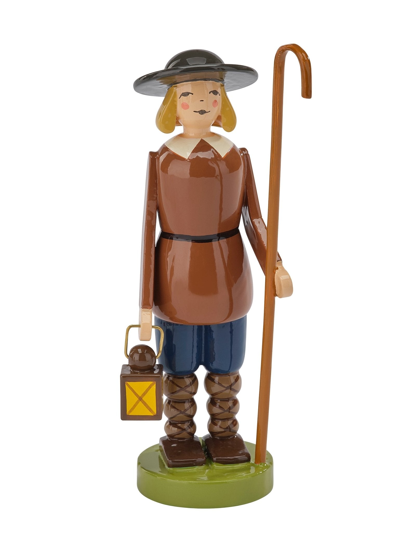 WUK - 5250/8k - Wendt & Kühn Krippenfigur 'Hirte, mit Laterne, mit Hirtenstab - 8,5cm'