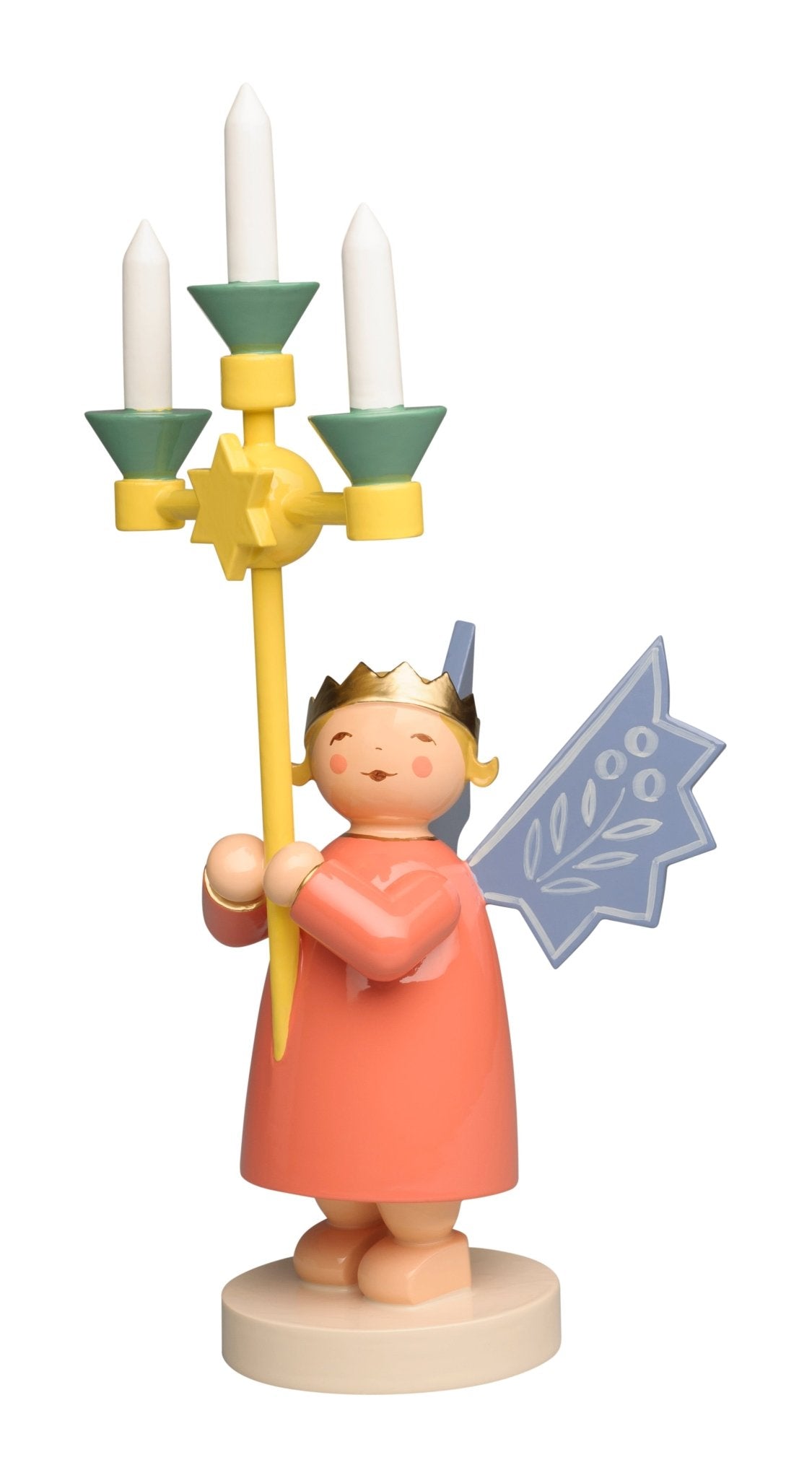 WUK-6236/2 - Wendt & Kühn 'Anjo da Coroa com Candelabro - 17cm'