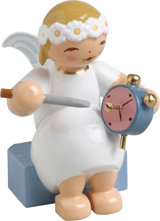 WUK - 634/70/27 - Wendt & Kühn 'Margeritenengel, sitzend, mit Wecker'