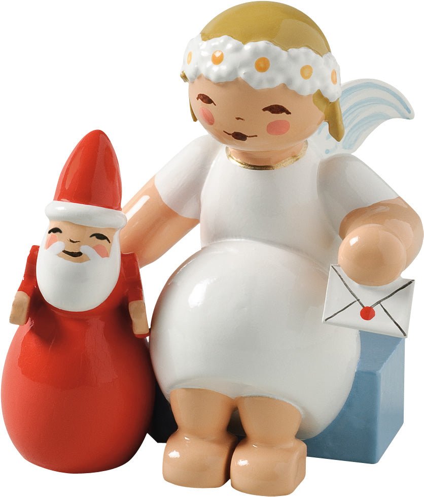 WUK - 634/70/29 - Wendt & Kühn 'Margeritenengel, sitzend, mit Weihnachtsmann'