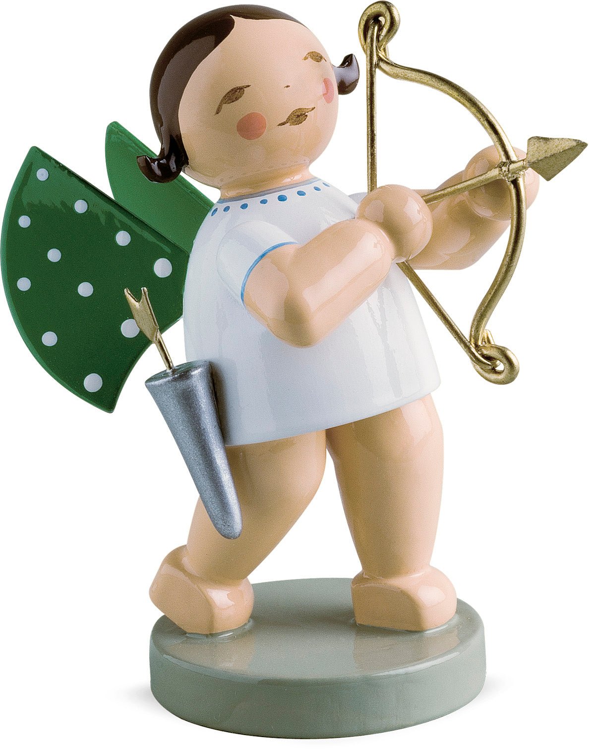 WUK - 650/110 - Wendt & Kühn 'No. 1, Amorengel, Engel mit Bogen · vergoldet - ca. 6cm