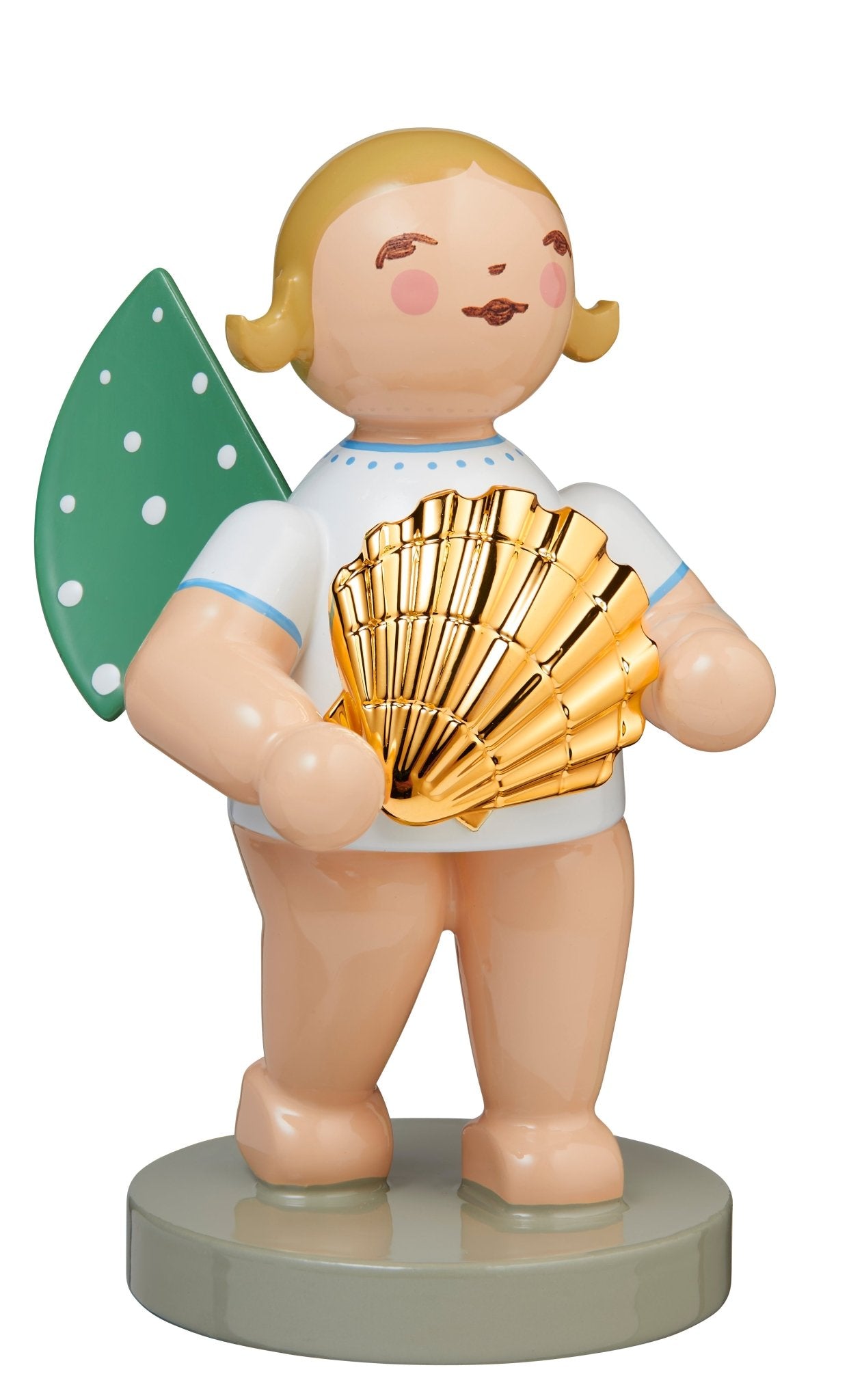 WUK - 650/127 - Wendt & Kühn 'No. 14, Entdecker, Engel mit Muschel · vergoldet - 6cm'