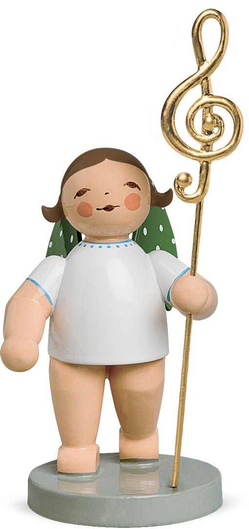 WUK - 650/115 - Wendt & Kühn 'No. 2, Musikus, Engel mit Notenschlüssel · vergoldet - ca. 8,5cm'