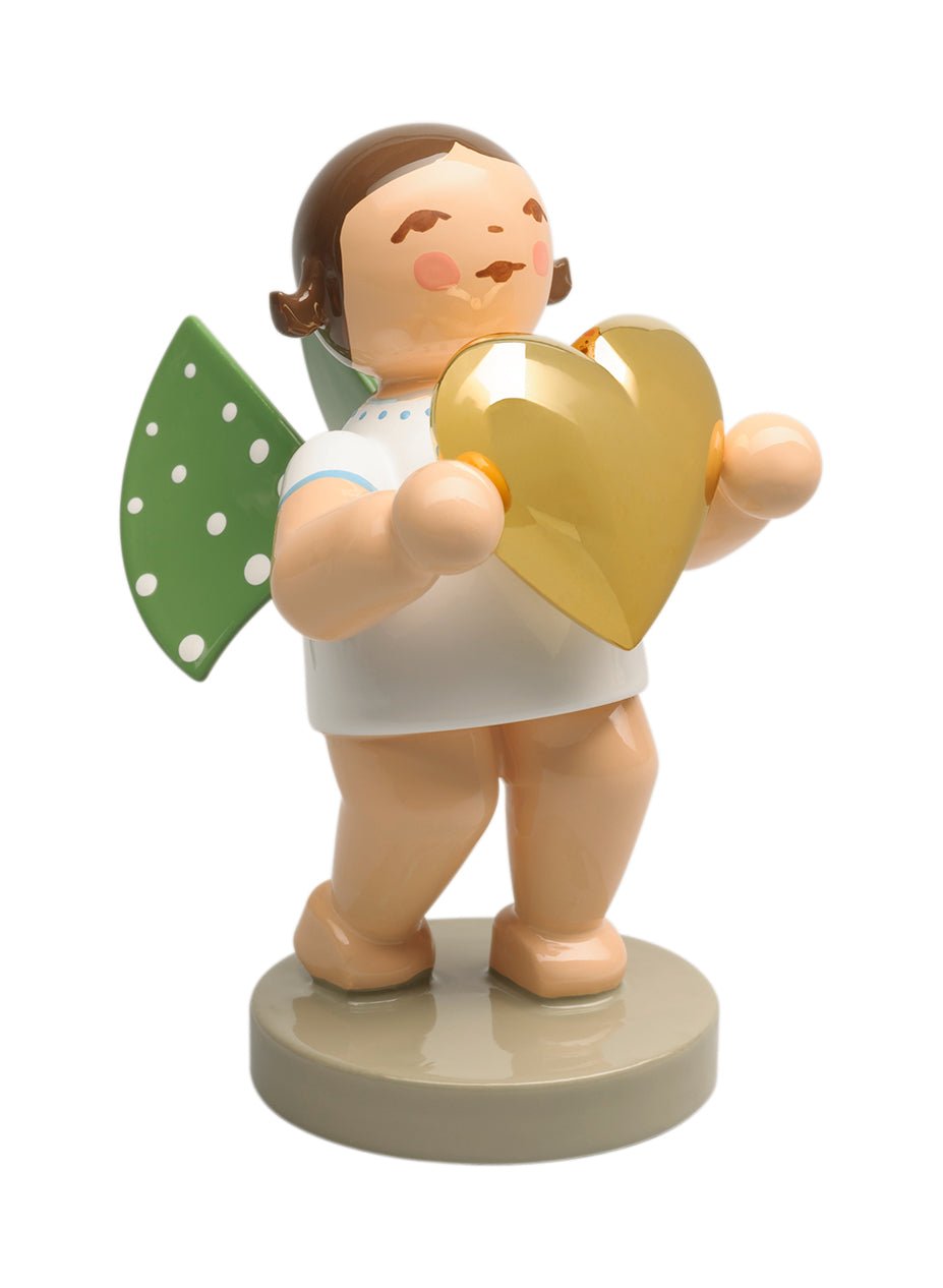 WUK - 650/116 - Wendt & Kühn 'No. 3, Liebesbote, Engel mit Herz · vergoldet - 6cm'