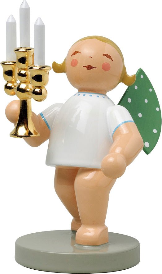 WUK - 650/117 - Wendt & Kühn 'No. 4, Lichterbote, Engel mit Leuchter · vergoldet - ca. 7cm'
