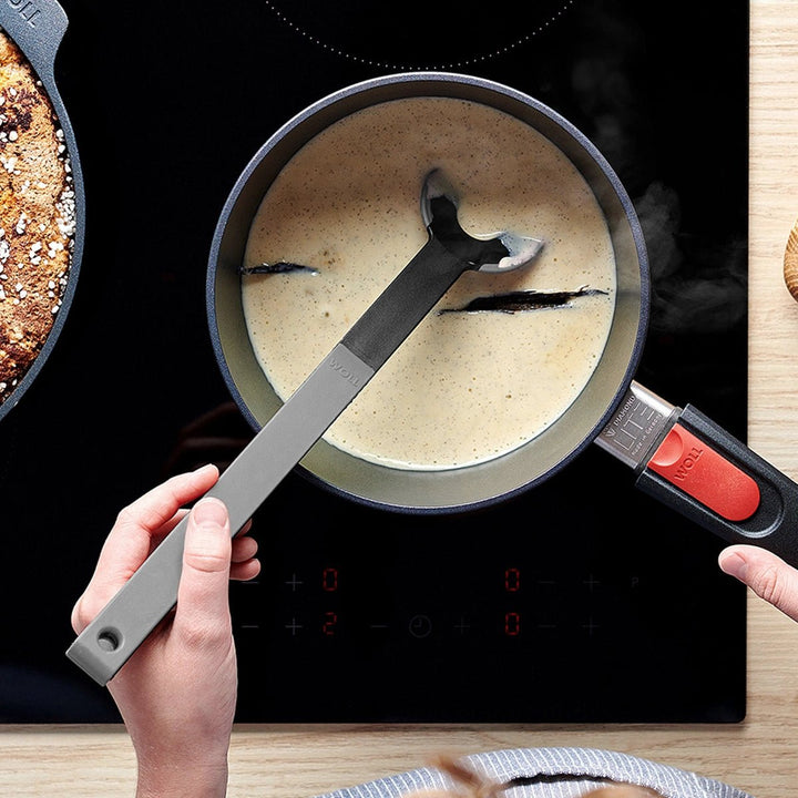 WOKU005 - G - WOLL 'Cook it Lochlöffel - grau - 32,5cm'