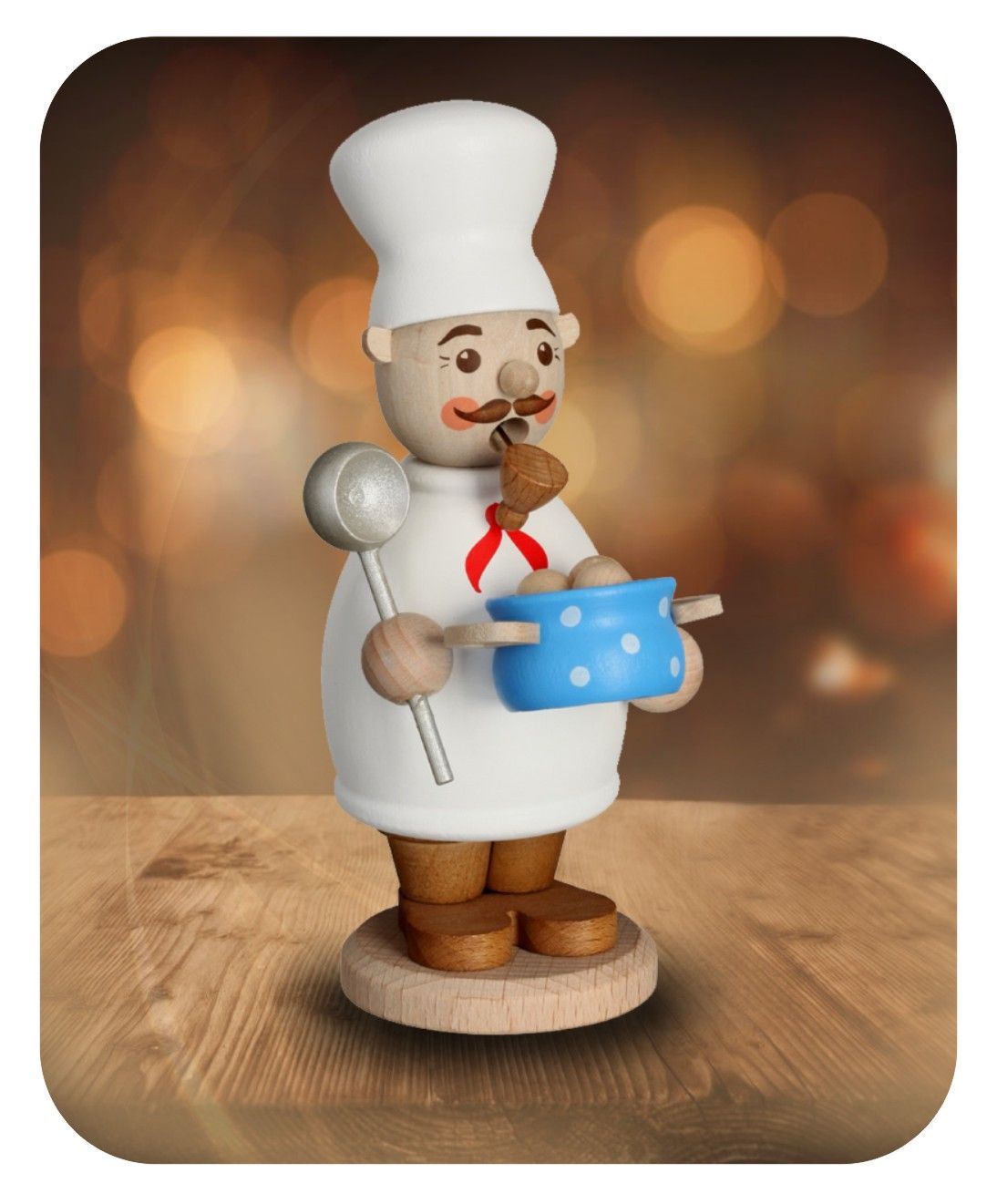 ZEI - 5221 - Zeidler Holzkunst - Berufe - Räuchermann Koch - ca. 14,5cm