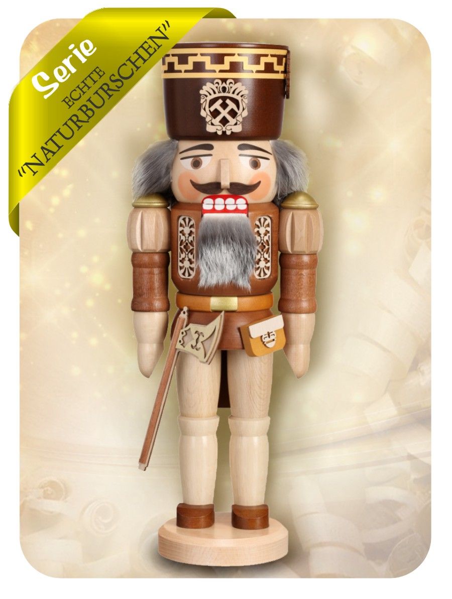 ZEI-3254 - Zeidler Holzkunst - Echte Naturburschen - Nussknacker Bergmann ca. 40cm