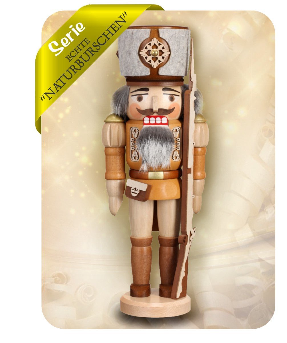 ZEI-3252 - Zeidler Holzkunst - Echte Naturburschen - Nussknacker Soldat ca. 40cm