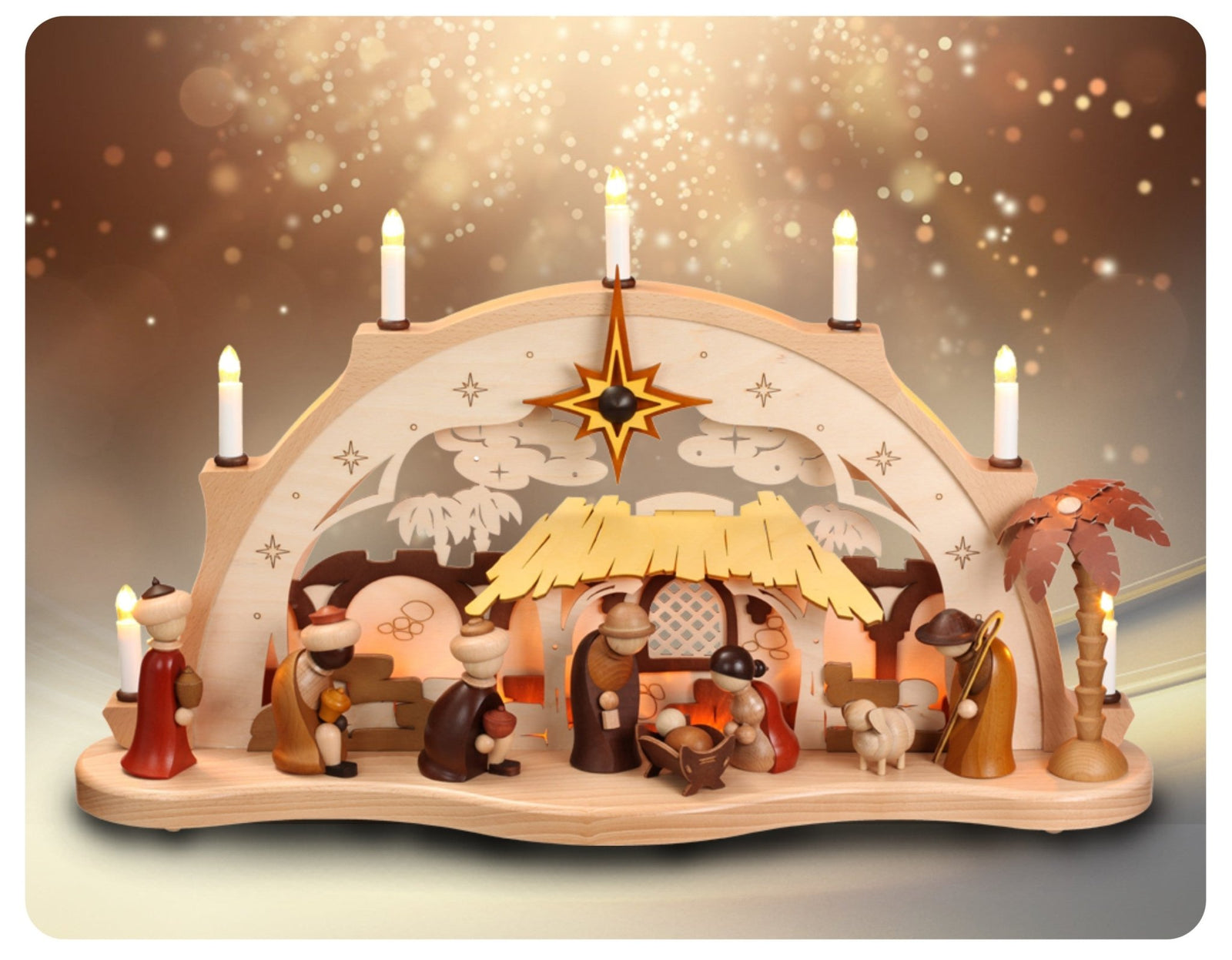 ZEI - 1062 - Zeidler Holzkunst - Schwibbogen - Christi Geburt - 40cm