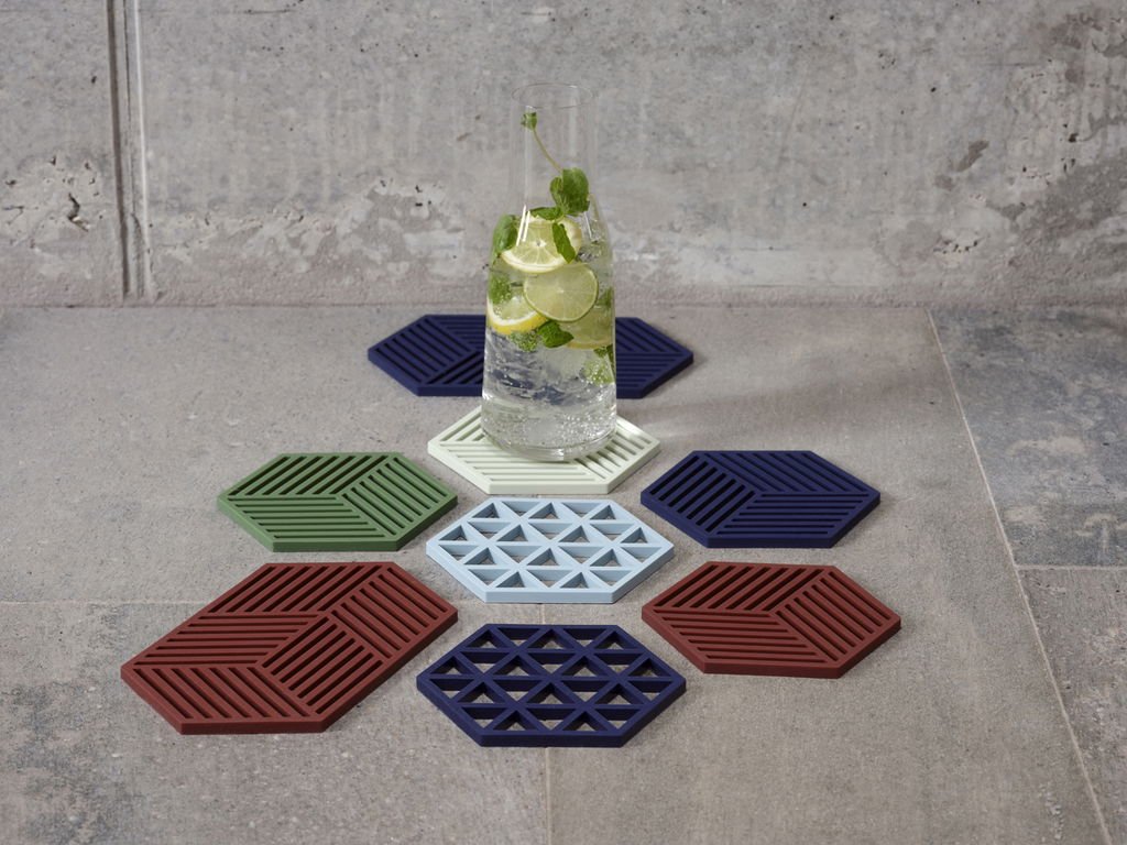 F&H-36551 - Zone Denmark Untersetzer Hexagon, Grass, 16 x 14 x 0,9 cm